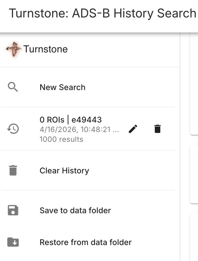 Query history panel
